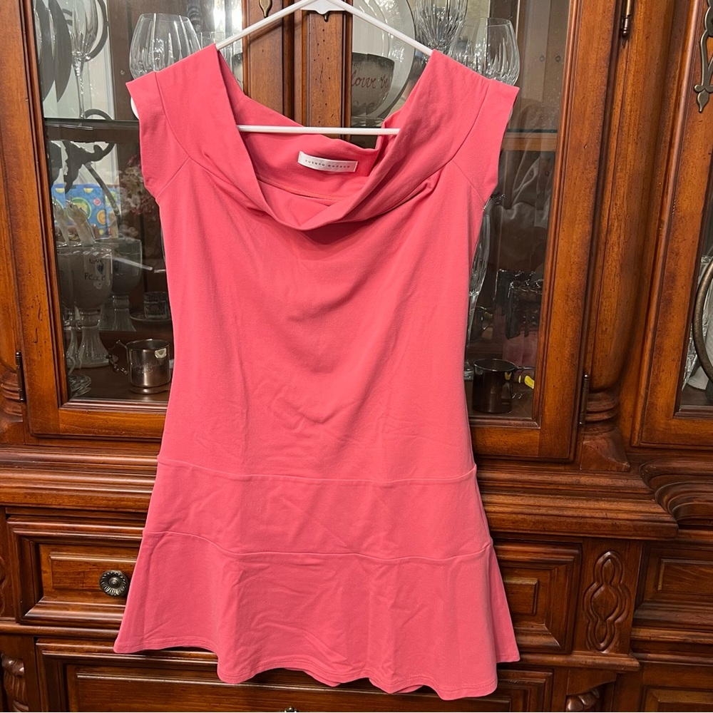Susana Monaco Pink Cowl Neck Tunic